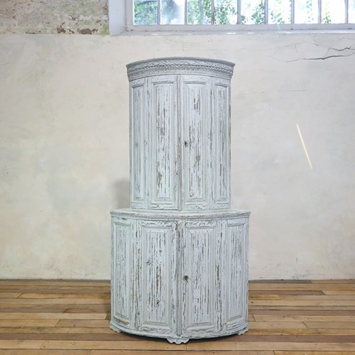 An 18Th Century Swedish Gustavian Corner Cupboard