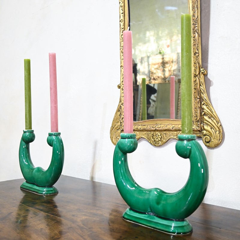 A Pair Of French Green Candlesticks - Vallauris-pappilon-dsc-4841-main-637734414892833919.jpg