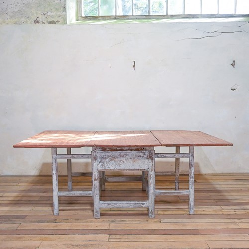 A 18Th Century Painted Swedish Slag Board Table 