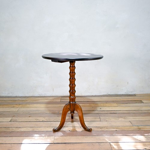 19Th Century French Bobbin Turned Tripod Side Table