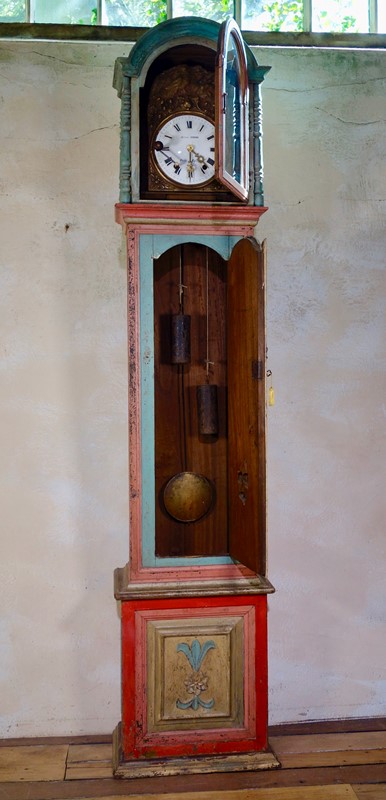 18Th Century Painted Portuguese Longcase Clock-pappilon-fullsizeoutput-2bd0-main-637005340279245411.jpeg