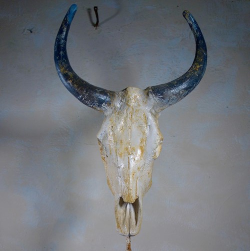 Decorative 20Th Cent Faux Buffalo Skull Sculpture 