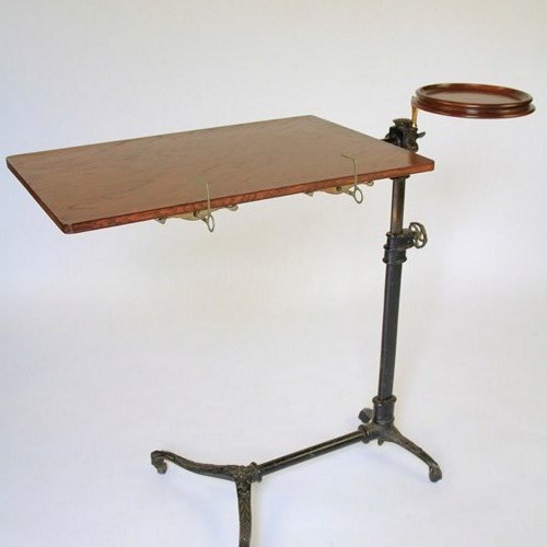 Victorian J Foot & Son London Patent Table Cast Iron Base,  Telescopic Table Top