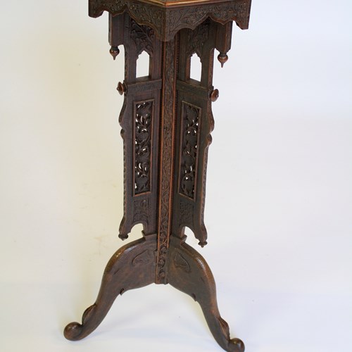 Indian Carved Lamp Table Circa 1930S