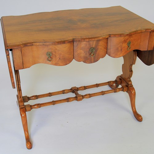 Walnut Queen Anne Style Sofa Table Circa 1920S