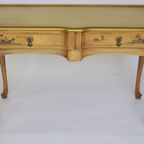 Fine Chinoiserie  Decorated 2 Drawer Table Circa 1900