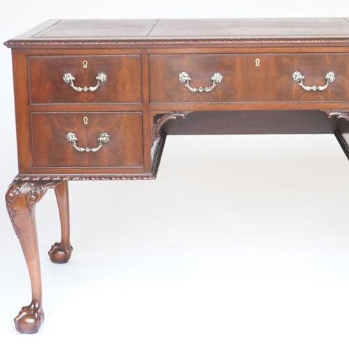 Edwardian Mahogany Kneehole Writing Table