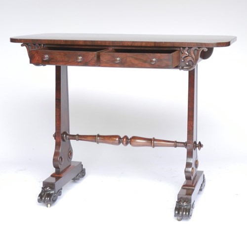 Fine W1V Period Rosewood Centre  Library Table 