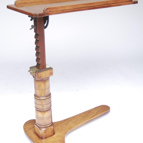 Victorian Birch Leveson & Son Patent Bed Reading Table