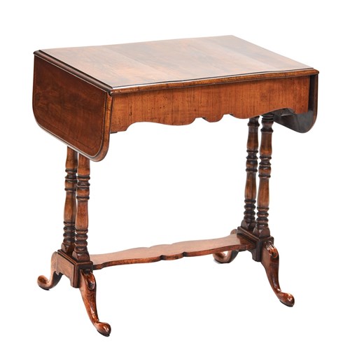 Antique Walnut Q Anne Style Drop Leaf Coffee Table