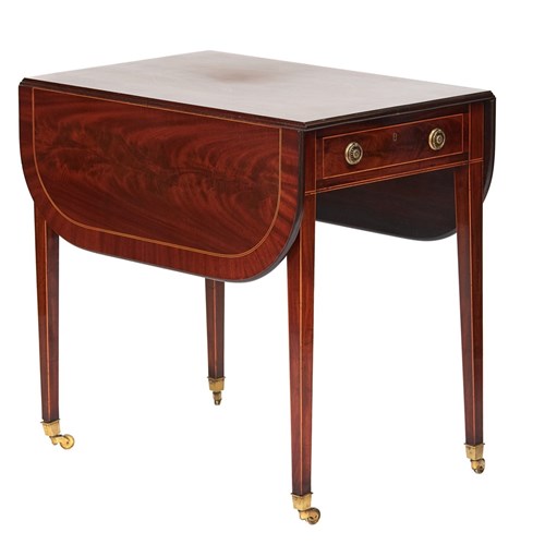 Fine Regency Mahogany & Inlaid Pembroke Table