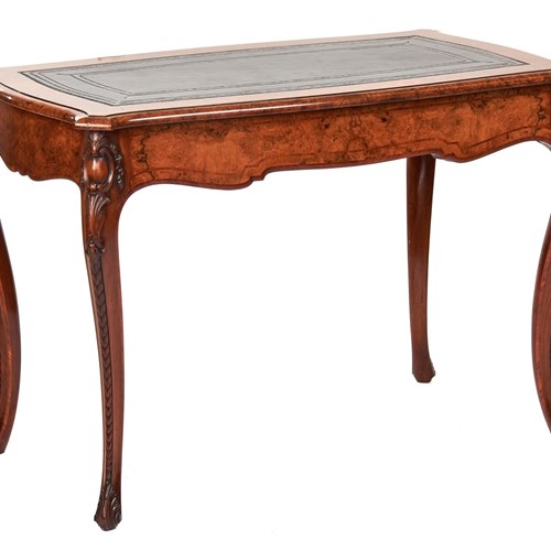 Fine Holland & Sons Walnut Inlaid & Carved Bureau Plat