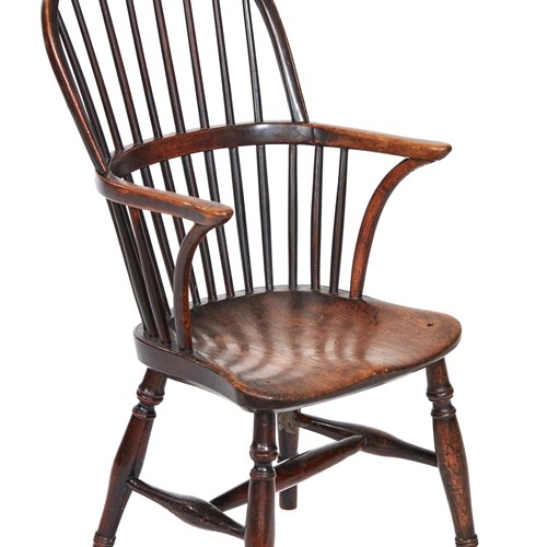 C18th Ash & Elm Childs Windsor Stick Back Chair