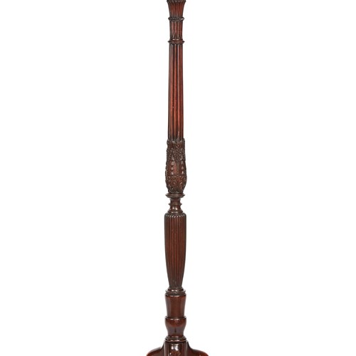 Edwardian Mahogany & Carved Torchere Stand