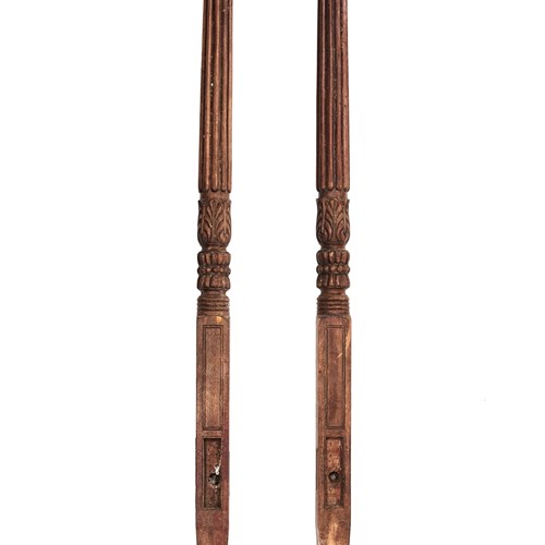 Pair Regency Mahogany Bedposts