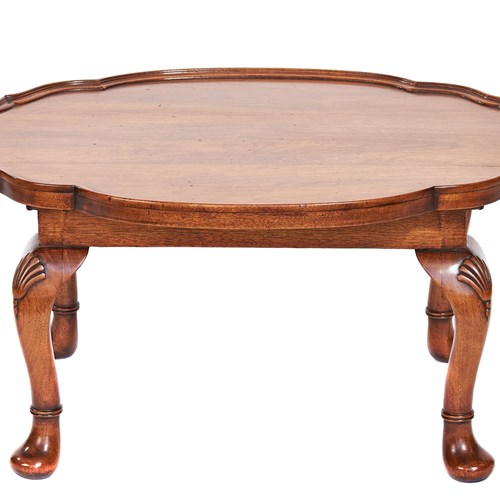 Walnut Tray Top Coffee Table On Stand, Circa 1930S