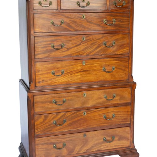 Geo111 Mahogany Chest On Chest [Tallboy]