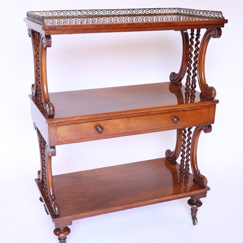 Fine Victorian Walnut & Carved Buffet Stamped