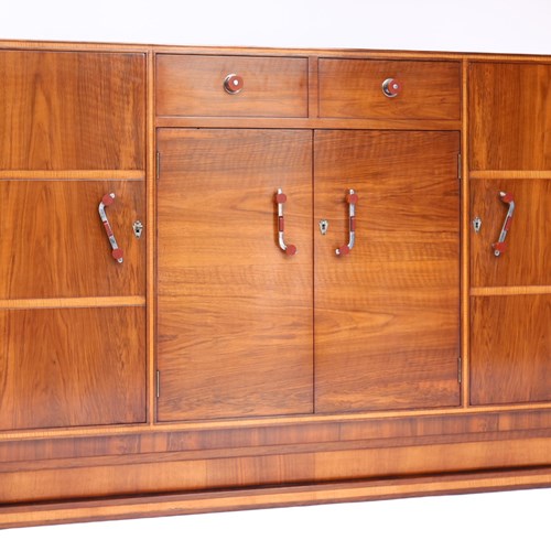 Art Deco Walnut & Sycamore Sideboard