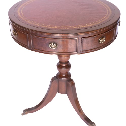 Georgian Style Mahogany Drum Table 