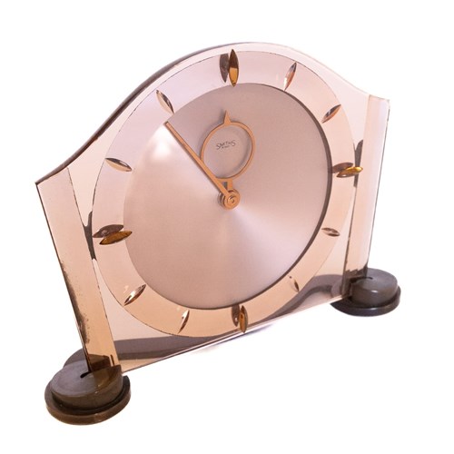Art Deco Smiths Champagne Glass Mantel Clock