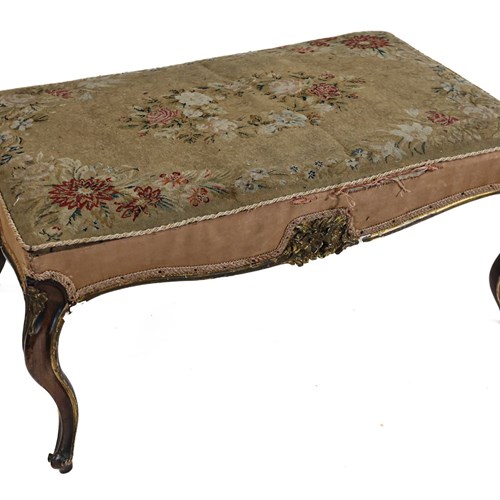Victorian Country House Walnut & Gilt Carved Stool