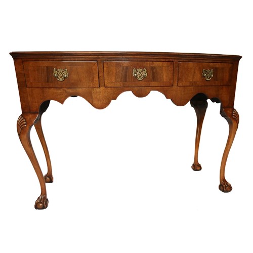 Burr Walnut 3 Drawer Side Table Circa 1930S