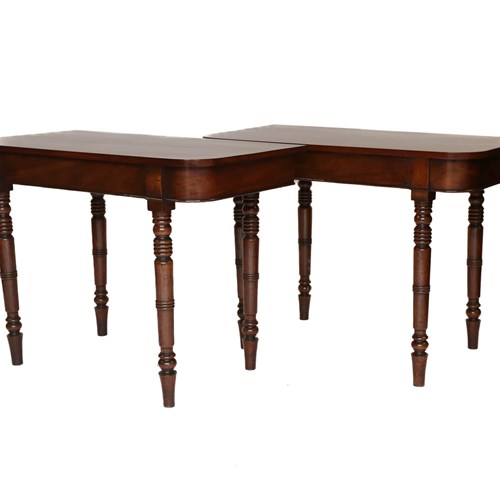 Pair C19th Mah Console Tables