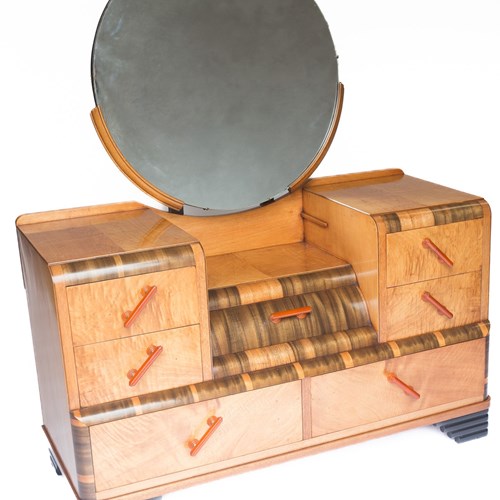 Art Deco Walnut Dressing Table Circa 1930S