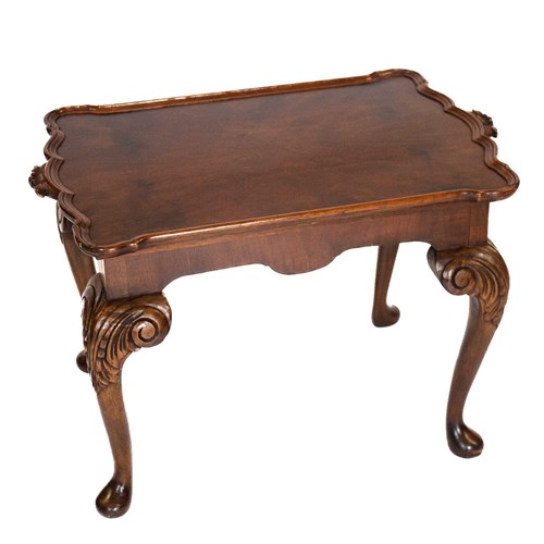 Walnut & Carved Tray Top Coffee Table Circa 1930S