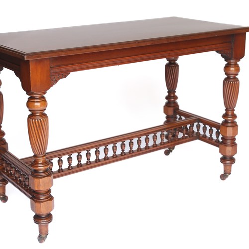 Late Victorian Walnut  & Carved Centre Table