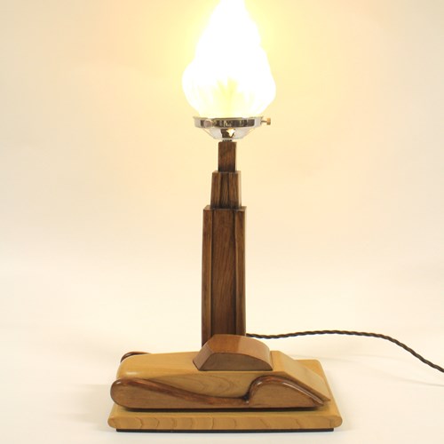 Art Deco Streamlined Car Table Lamp Circa 1930S