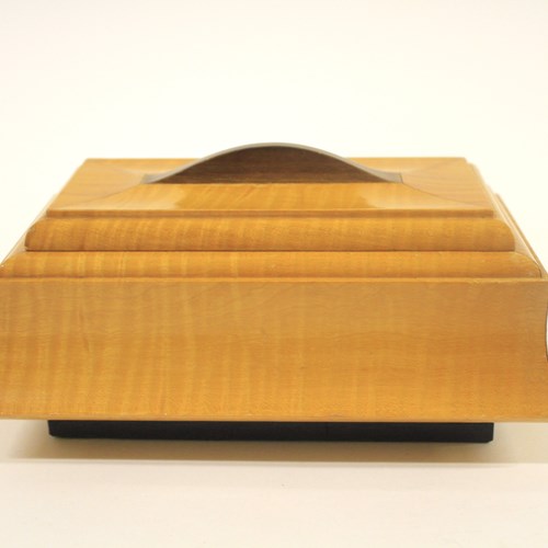 Art Deco Sycamore Trinket/Cigar Box 1930S