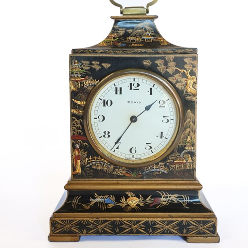 Chinoiserie Decorated Mantel Clock 1920S