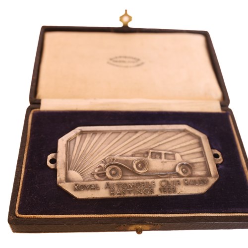 Art Deco Cased RAC Rally Plaque 1933