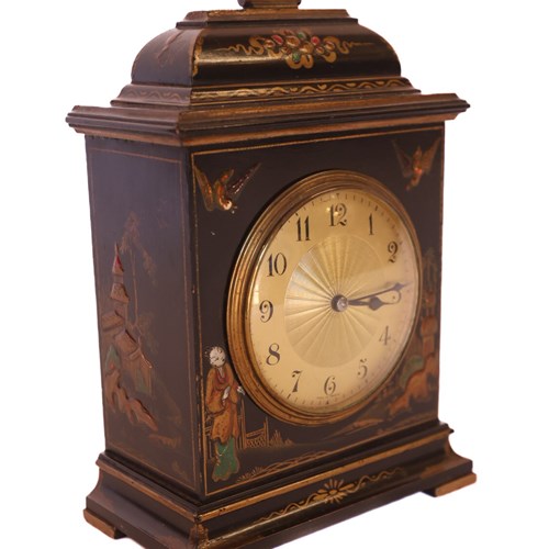 Chinoiserie Decorated Mantel Clock 1920S