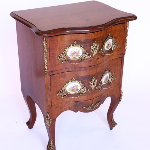 C19th French Walnut Cameo Plaque Chest