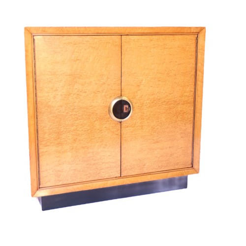 Art Deco Burr Maple 2 Door Cupboard 1930S