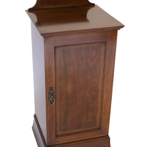 Edwardian Mahogany Inlaid Bedside Cupboard