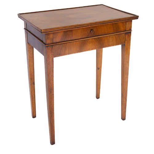 C19th French Walnut 2 Drawer Side Table