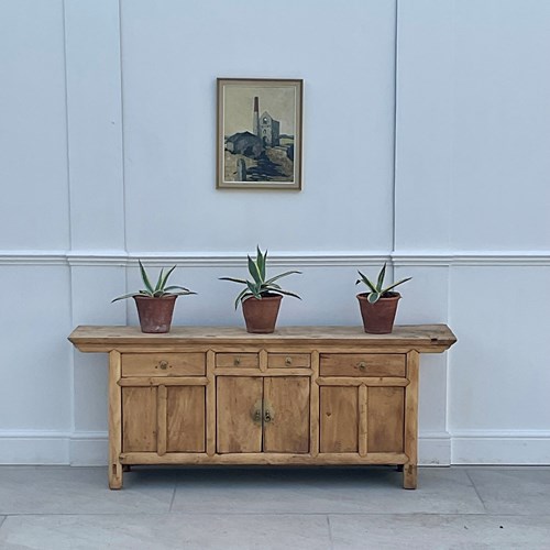 A Low Chinese Elm Sideboard 