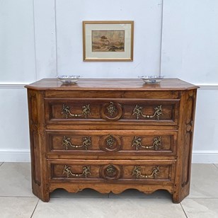 18Th Century Walnut Commode.