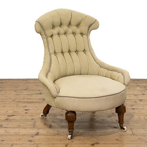 Antique Fabric Upholstered Tub Chair