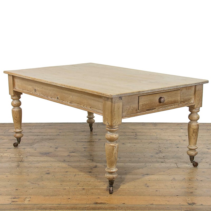 Large Antique Pine Kitchen Table on Castors-penderyn-antiques-m-4344-large-antique-pine-kitchen-table-on-castors-3-main-638041132925579874.jpg