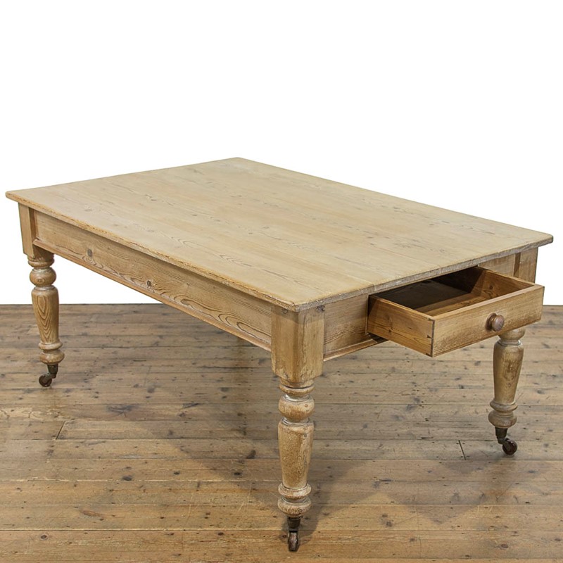 Large Antique Pine Kitchen Table on Castors-penderyn-antiques-m-4344-large-antique-pine-kitchen-table-on-castors-4-main-638041132930267328.jpg