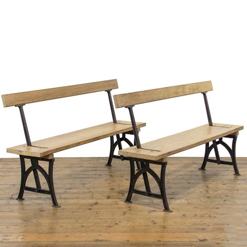 Pair Of Flip Over Antique Pitch Pine Benches