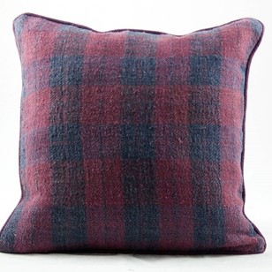 C19 Damson Plaid Cushion