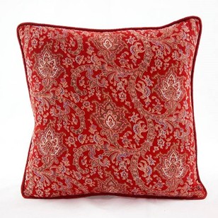 C19 Red Paisley Cushion