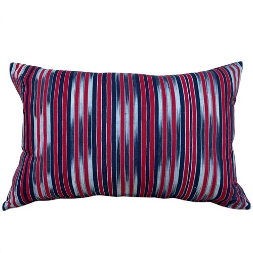 Ikat Cushions In Blue And Red