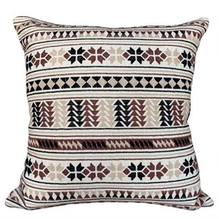Akha Embroidered Pillow, Black And ...